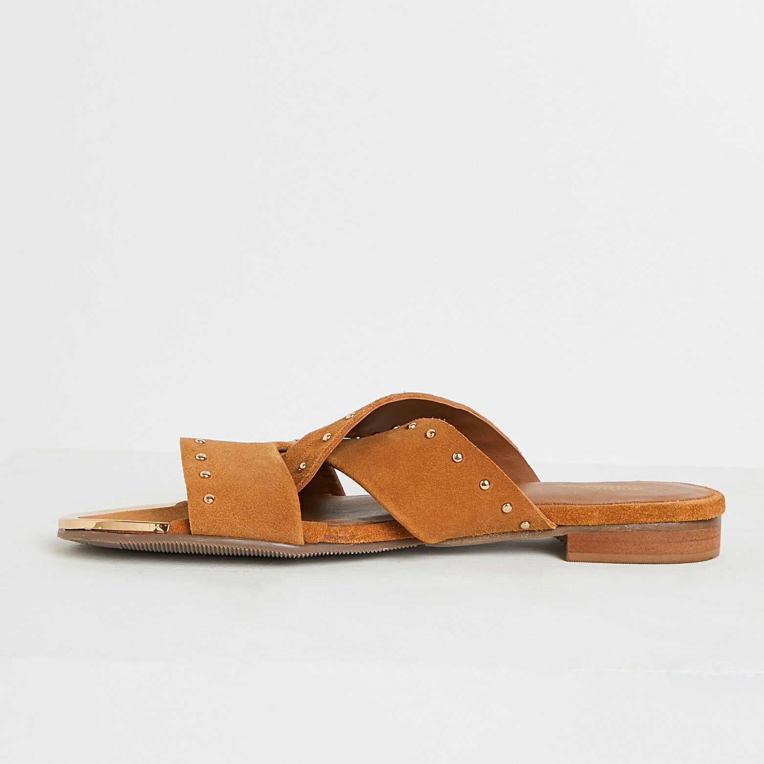 Mules en cuir femme