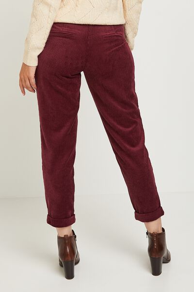 Pantalon velours femme
