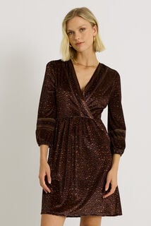 Robe en velours imprimé léopard
