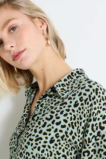 Chemise imprimé léopard femme