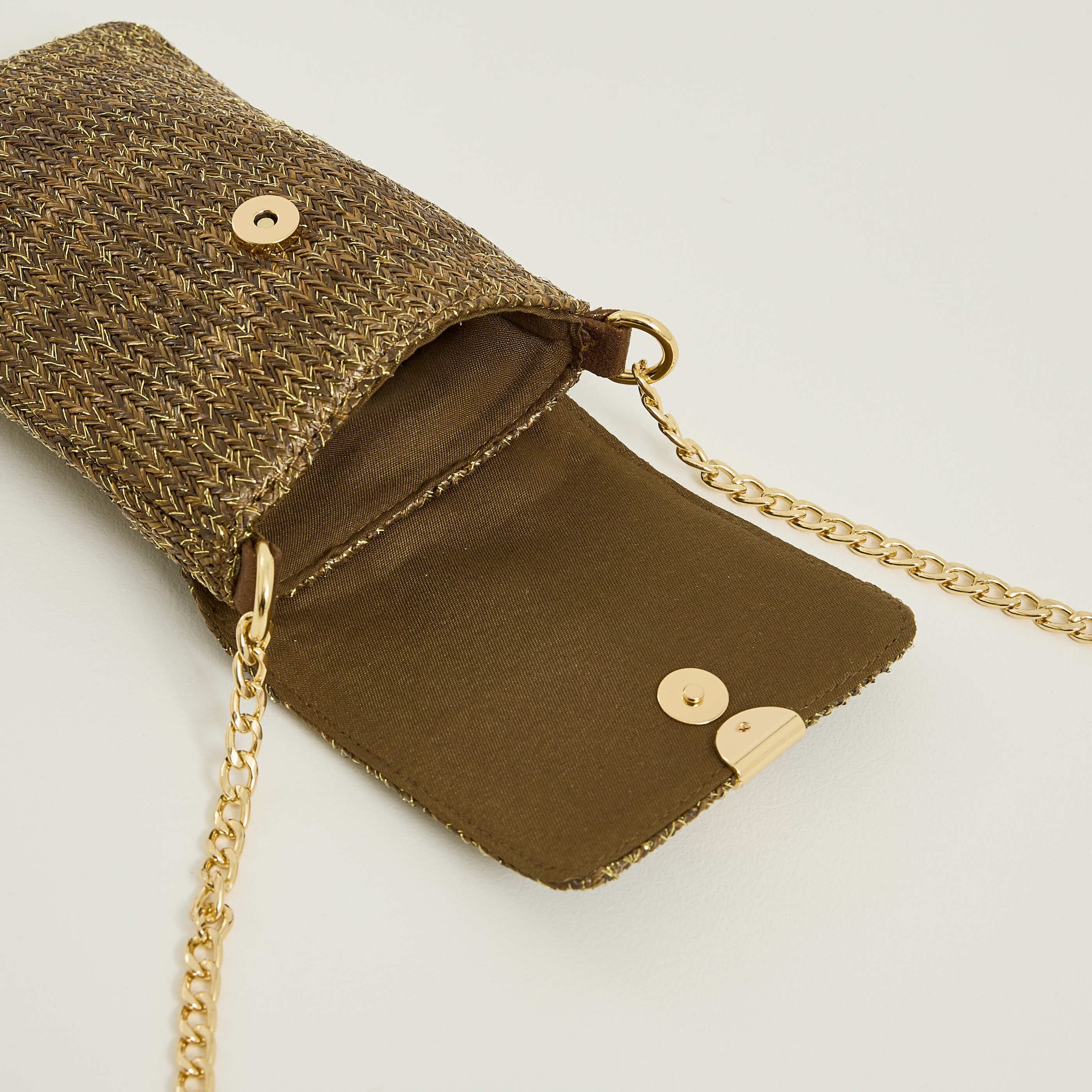 Pochette de t&eacute;l&eacute;phone brillante femme