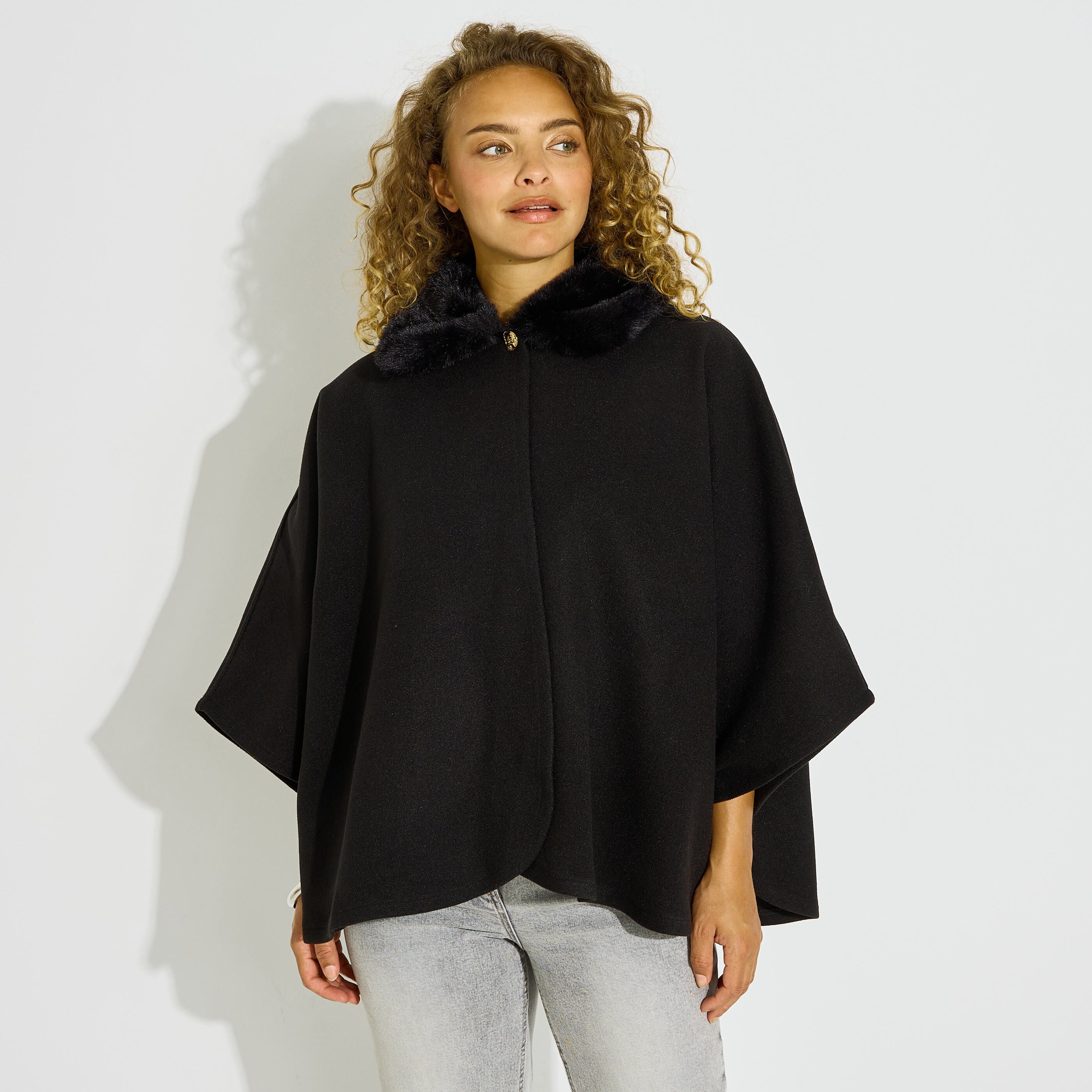  Poncho uni femme