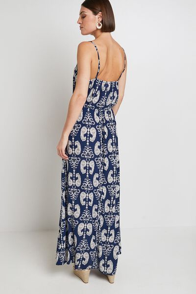 Robe longue imprimée femme