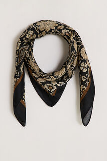 Foulard carré motif fleuri