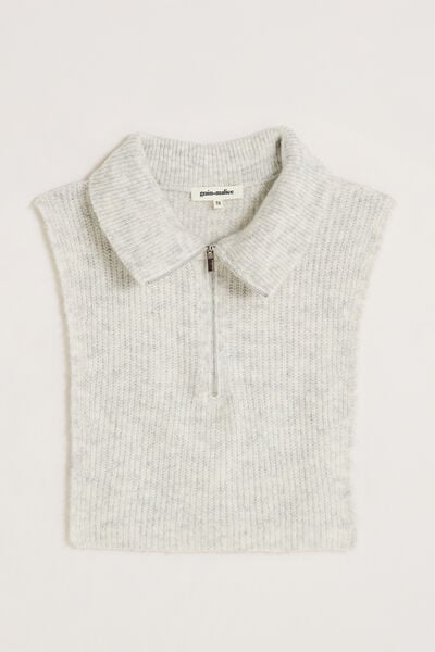 Col zippé uni femme