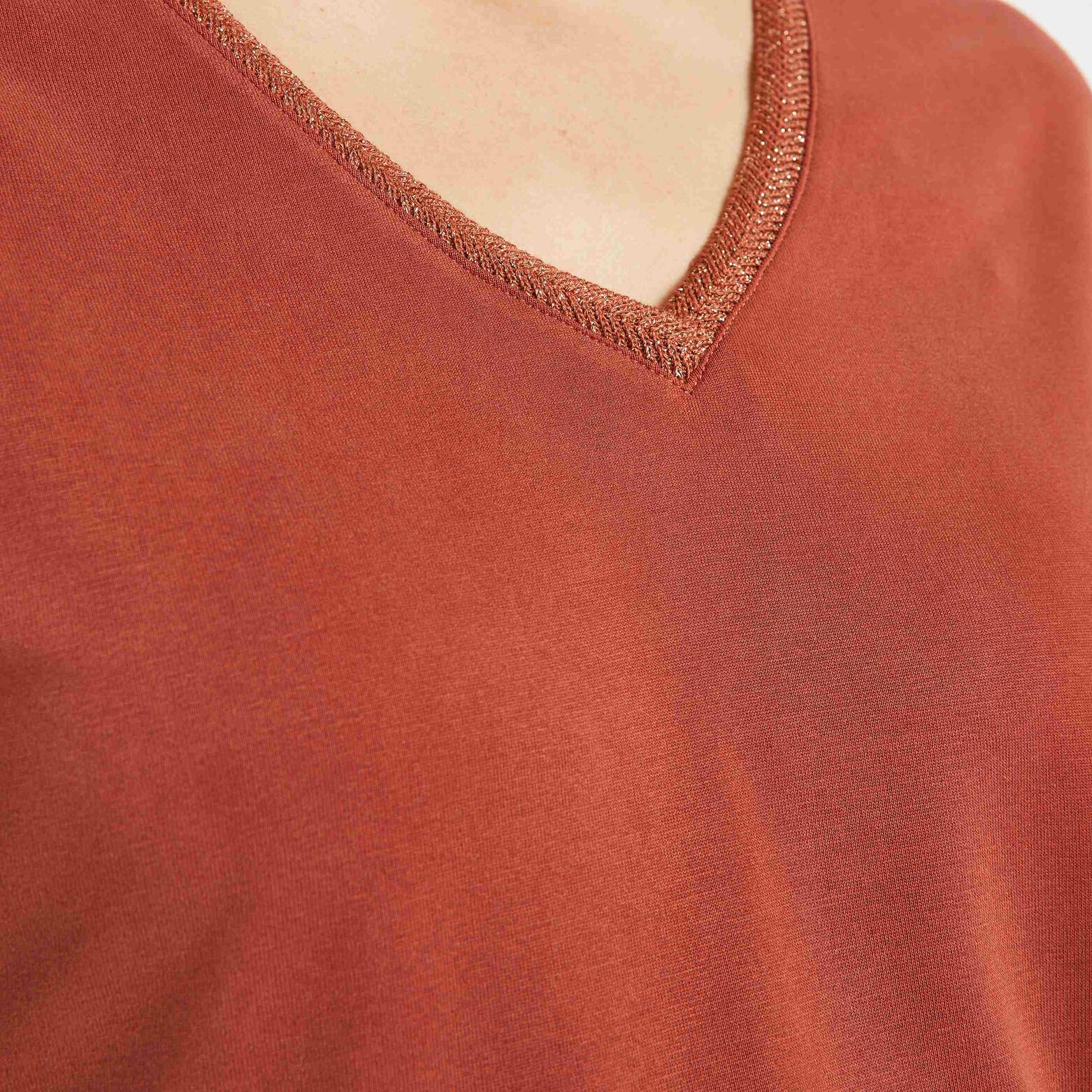 T-shirt col V femme