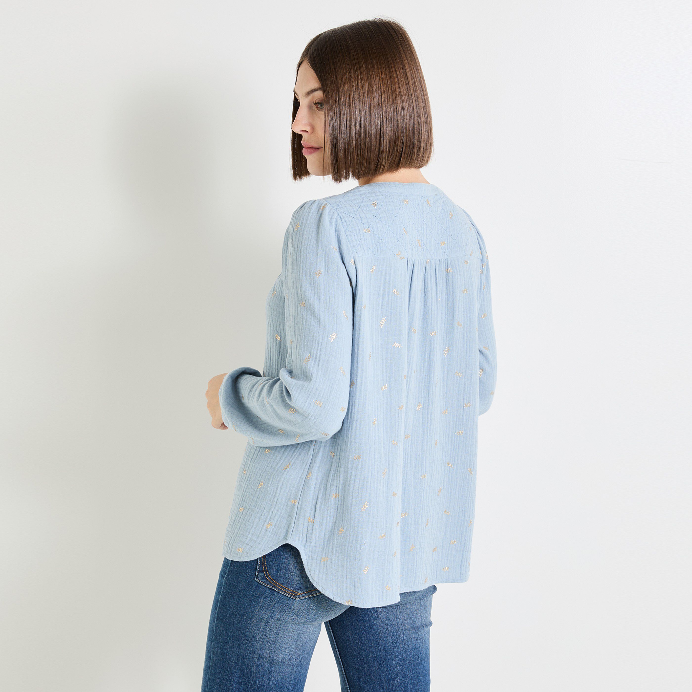 Chemisier col V femme