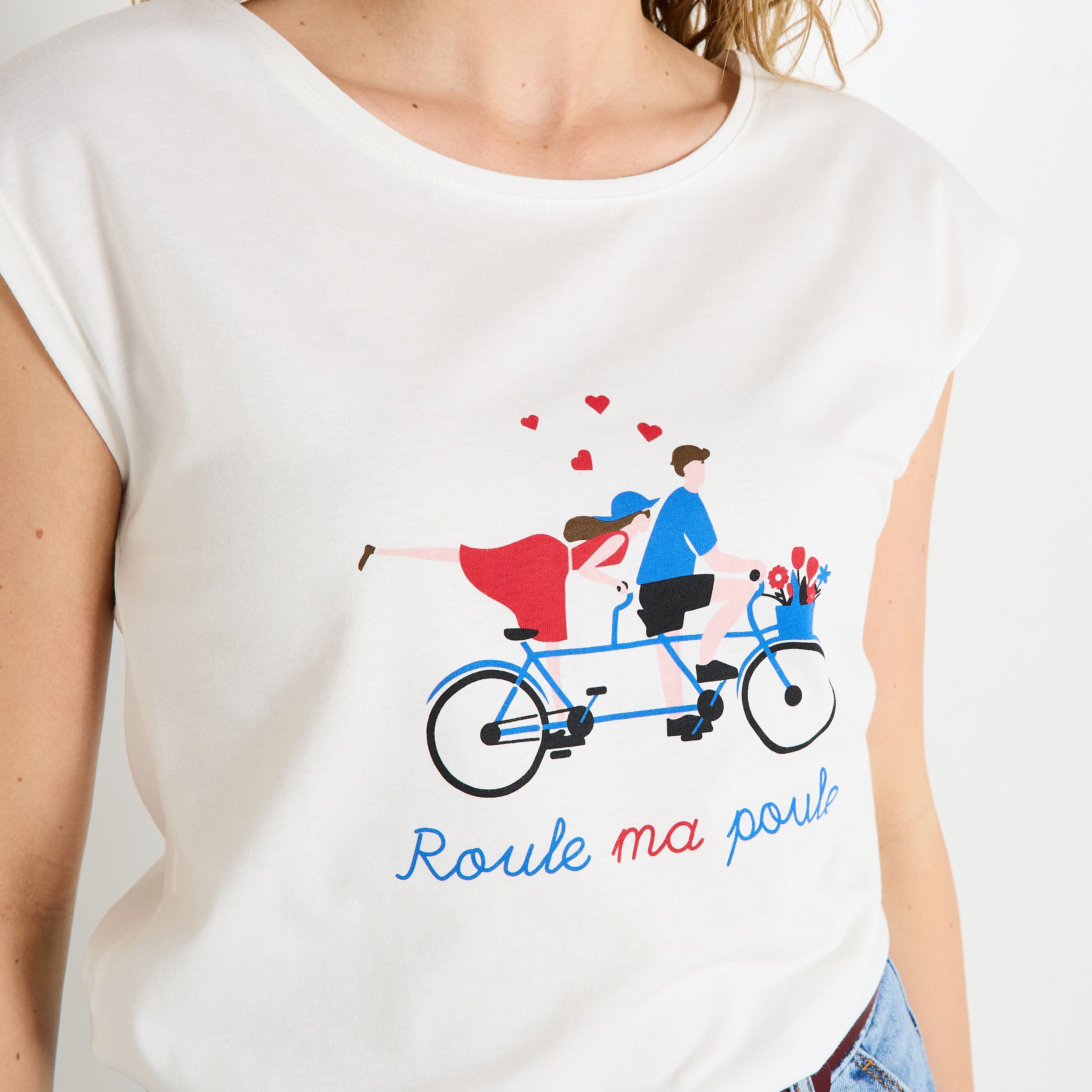 T-shirt col rond femme