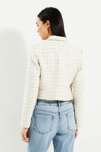 Veste blazer tweed femme