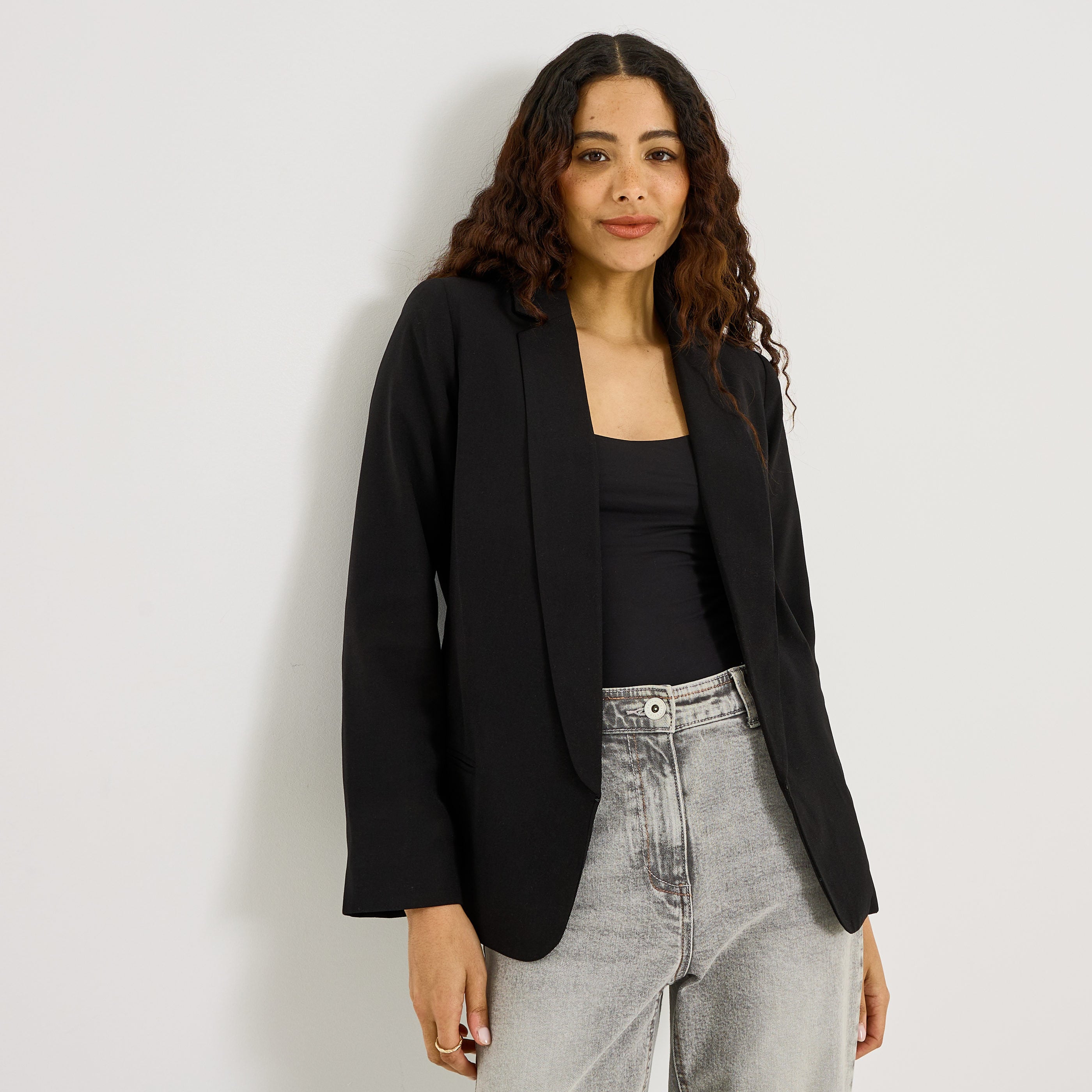 Blazer long fluide femme
