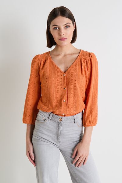 T-shirt col V femme
