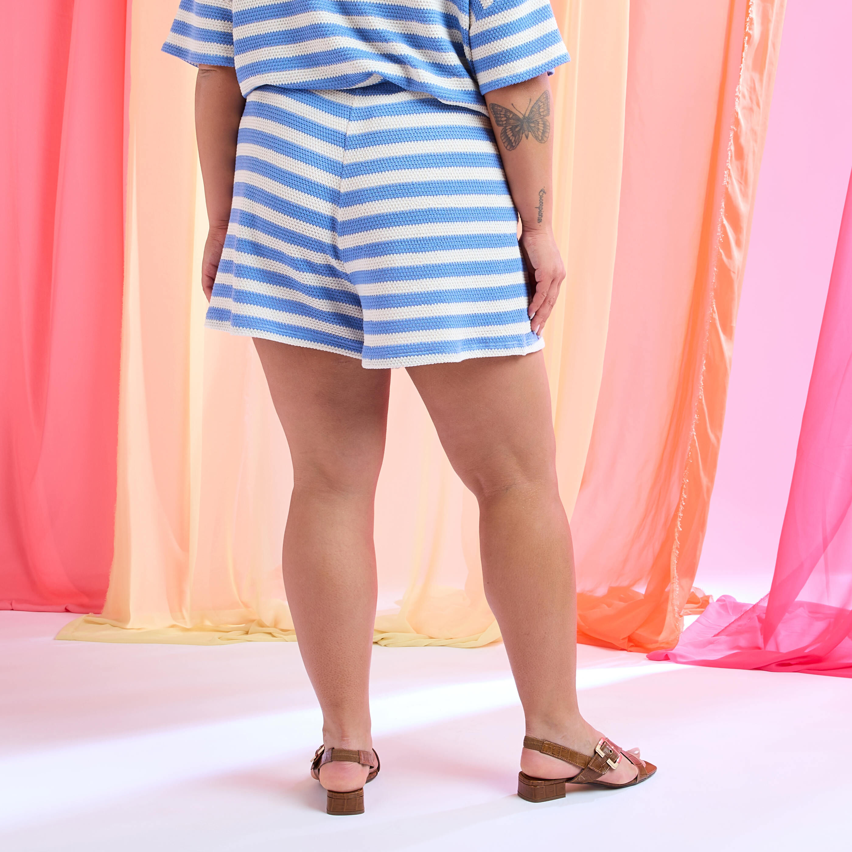 Short en maille femme