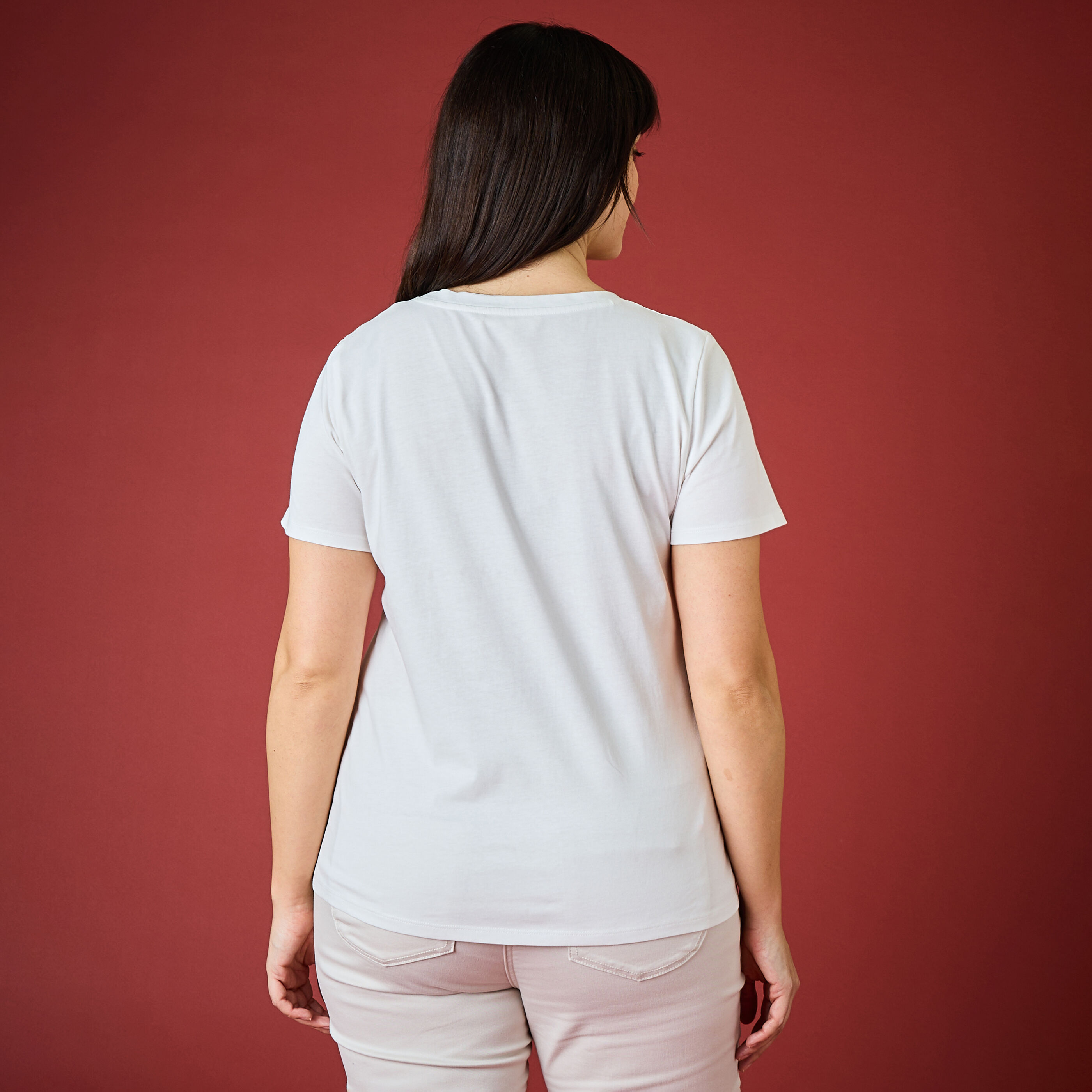 T-shirt col rond femme