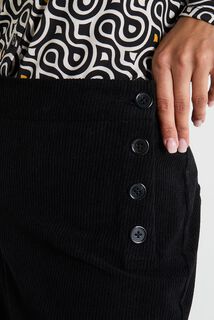 Pantalon à pont velours femme