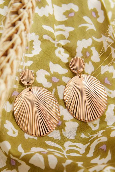 Boucles d'oreilles disques ciselés