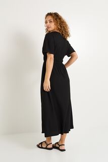 Robe longue en maille femme