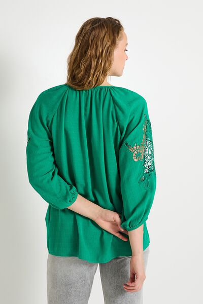 Blouse col V femme