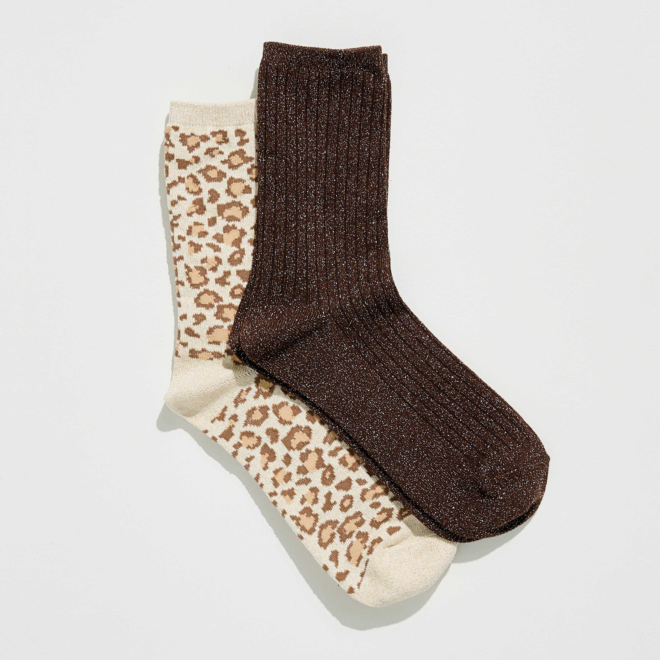Lot de 2 chaussettes hautes fantaisie 