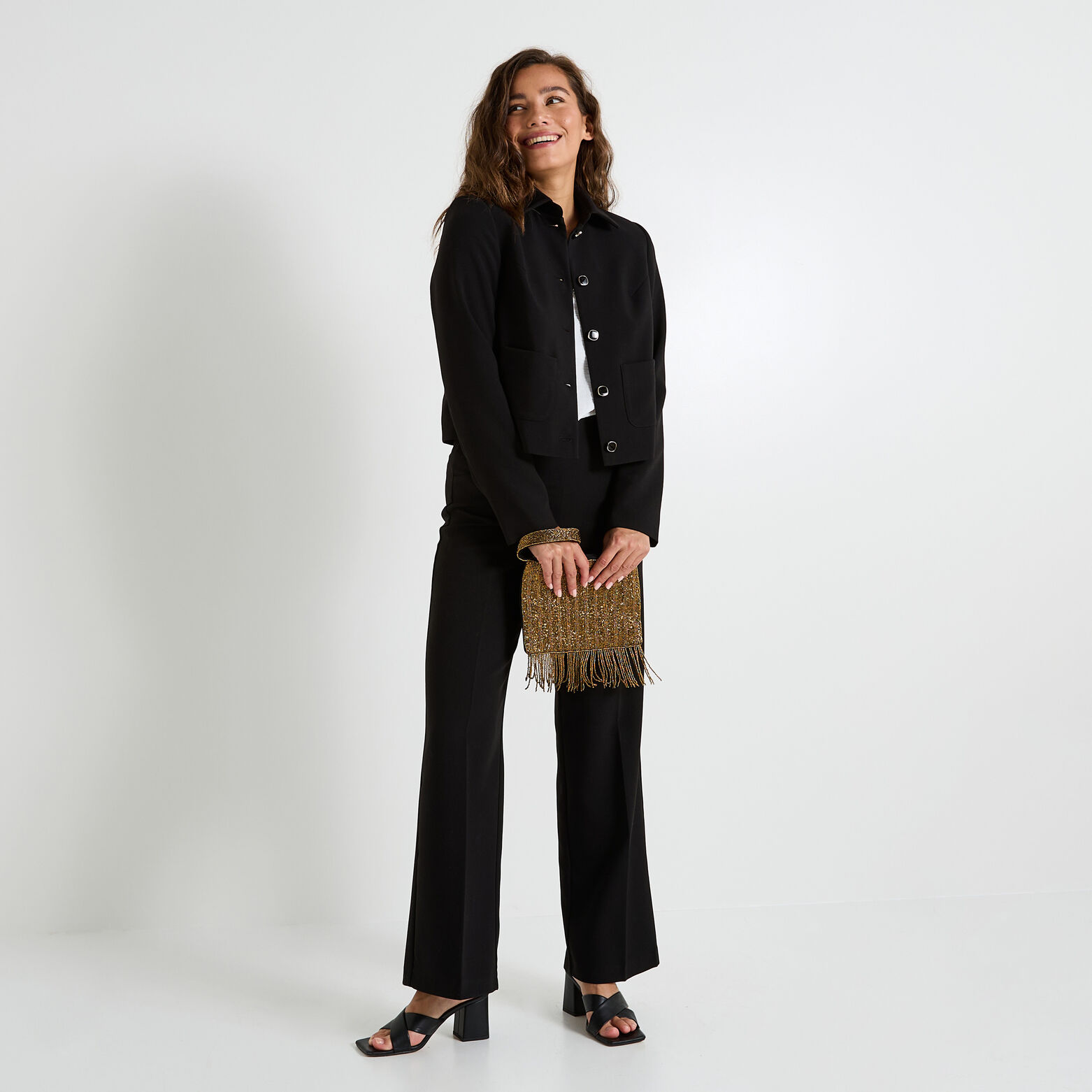 Veste à col chemise femme