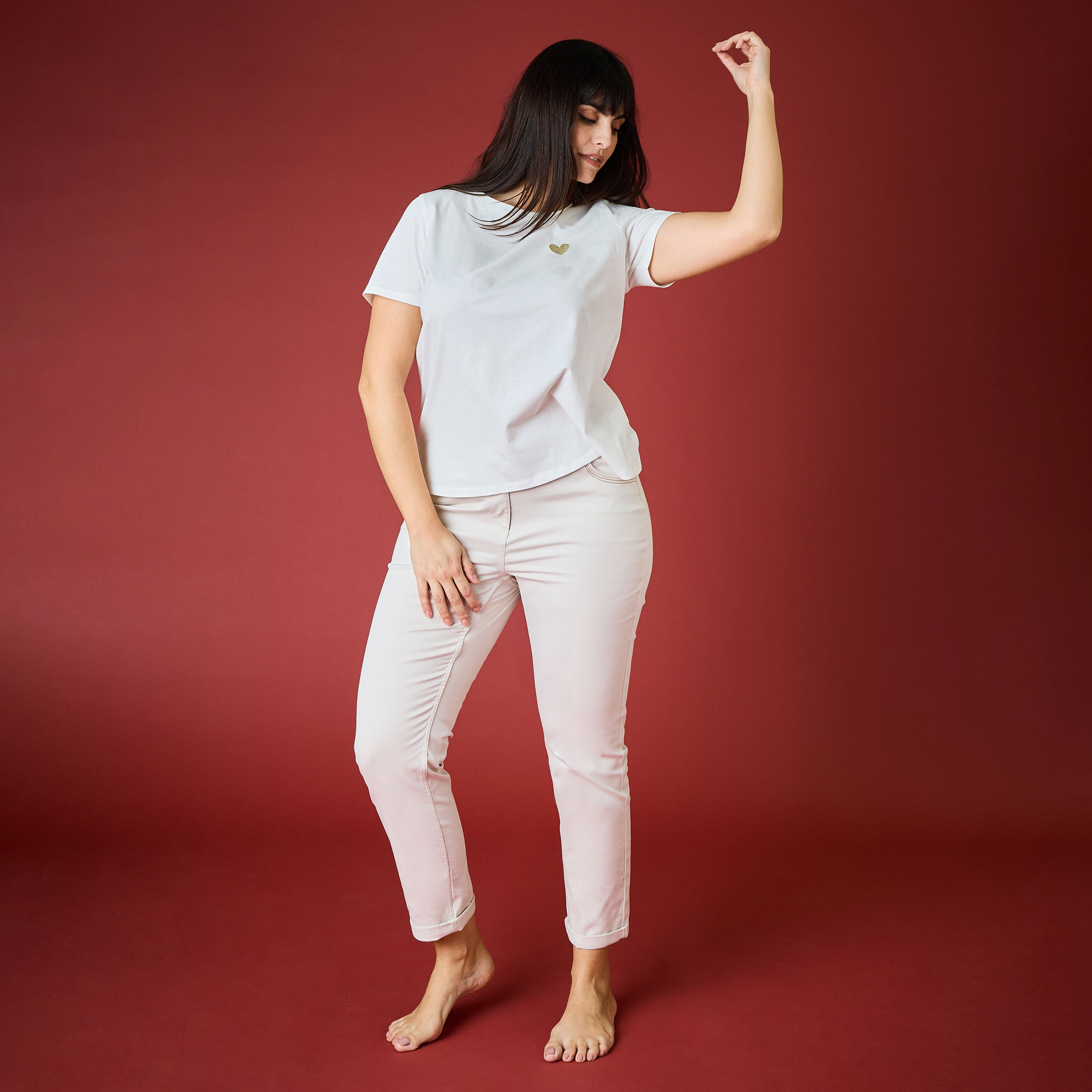 T-shirt col rond femme