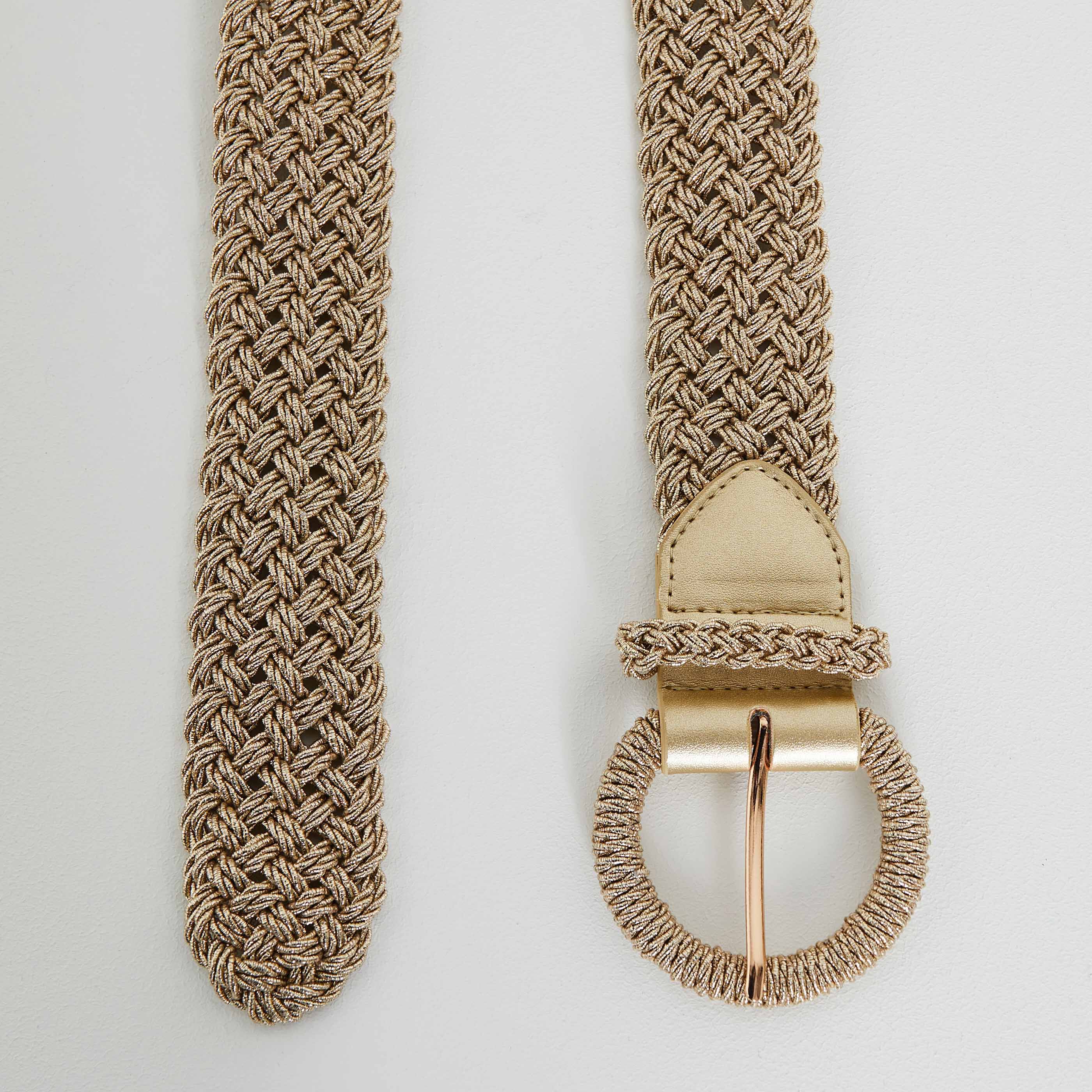 Ceinture large tress&eacute;e femme