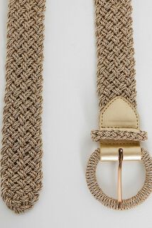 Ceinture large tressée femme