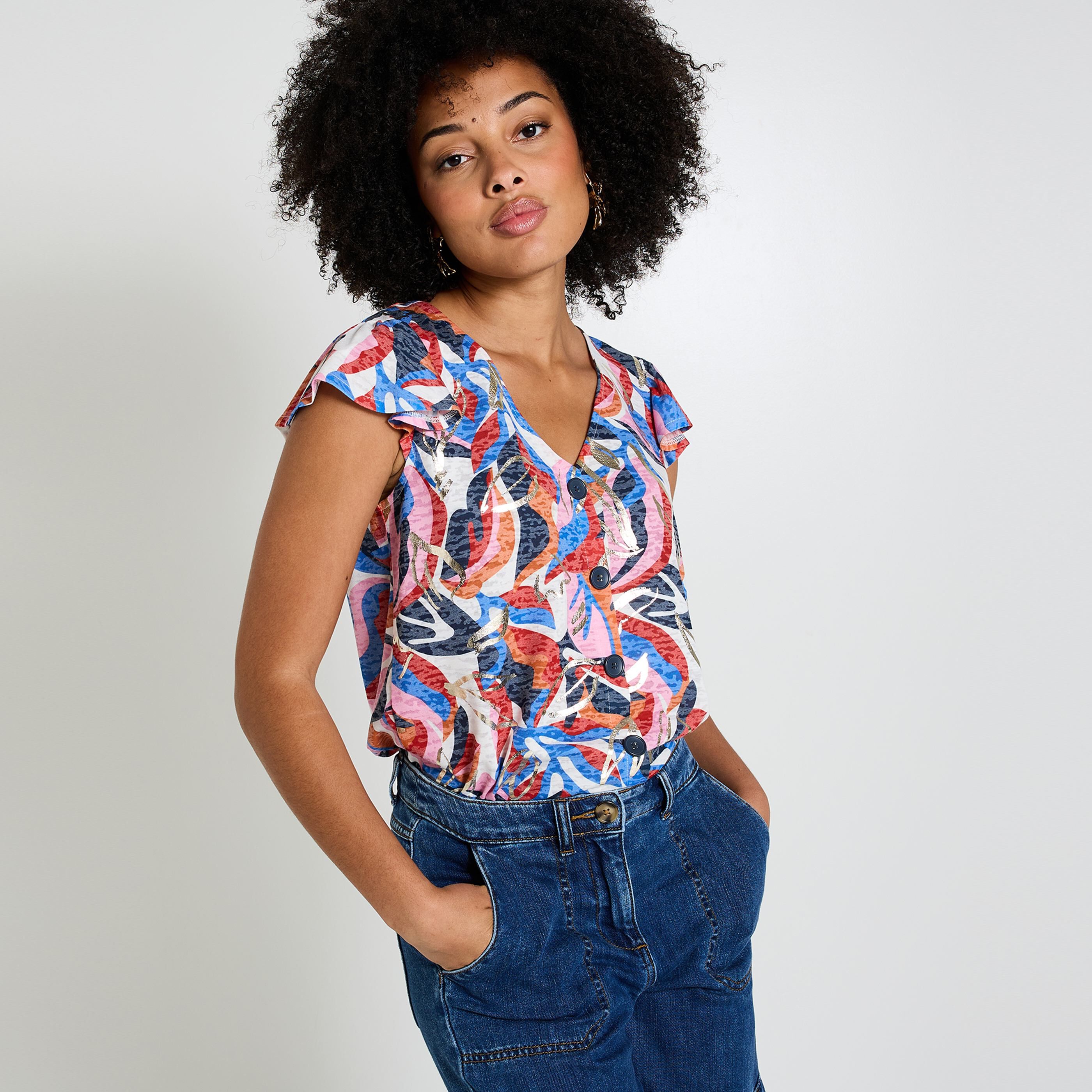 Tshirt imprim&eacute; femme