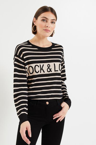 Pull lurex rayé rock