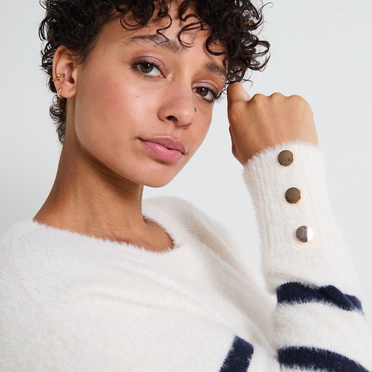 Robe pull col bateau femme