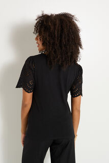 T-shirt manches volantées femme