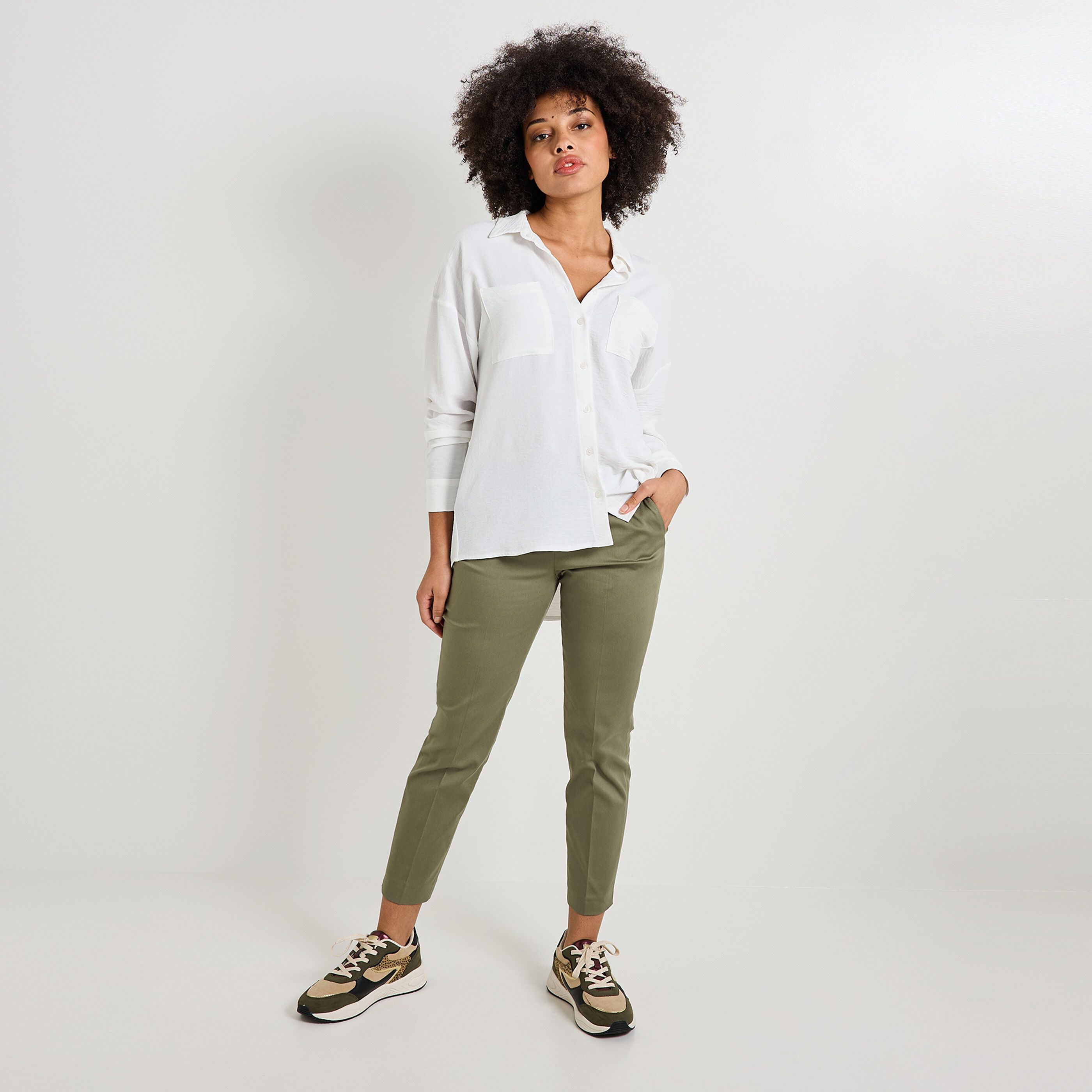 Pantalon cigarette femme