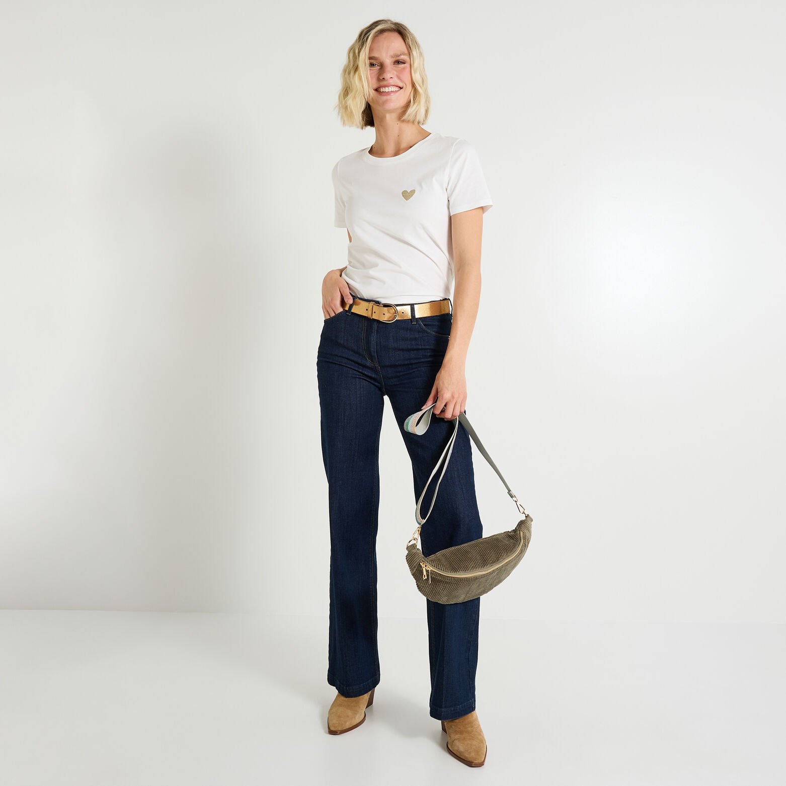 T-shirt col rond femme