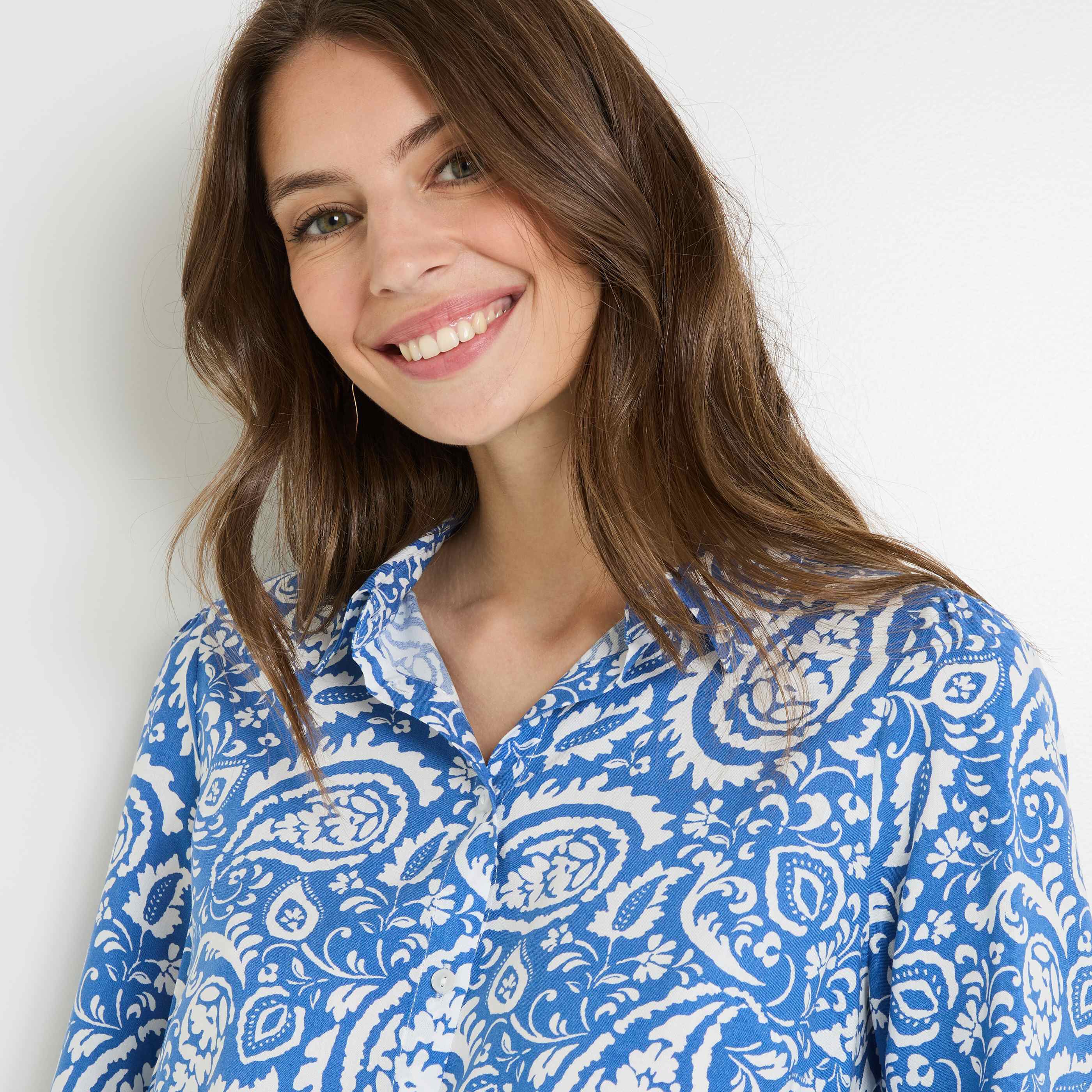Chemise imprim&eacute;e femme