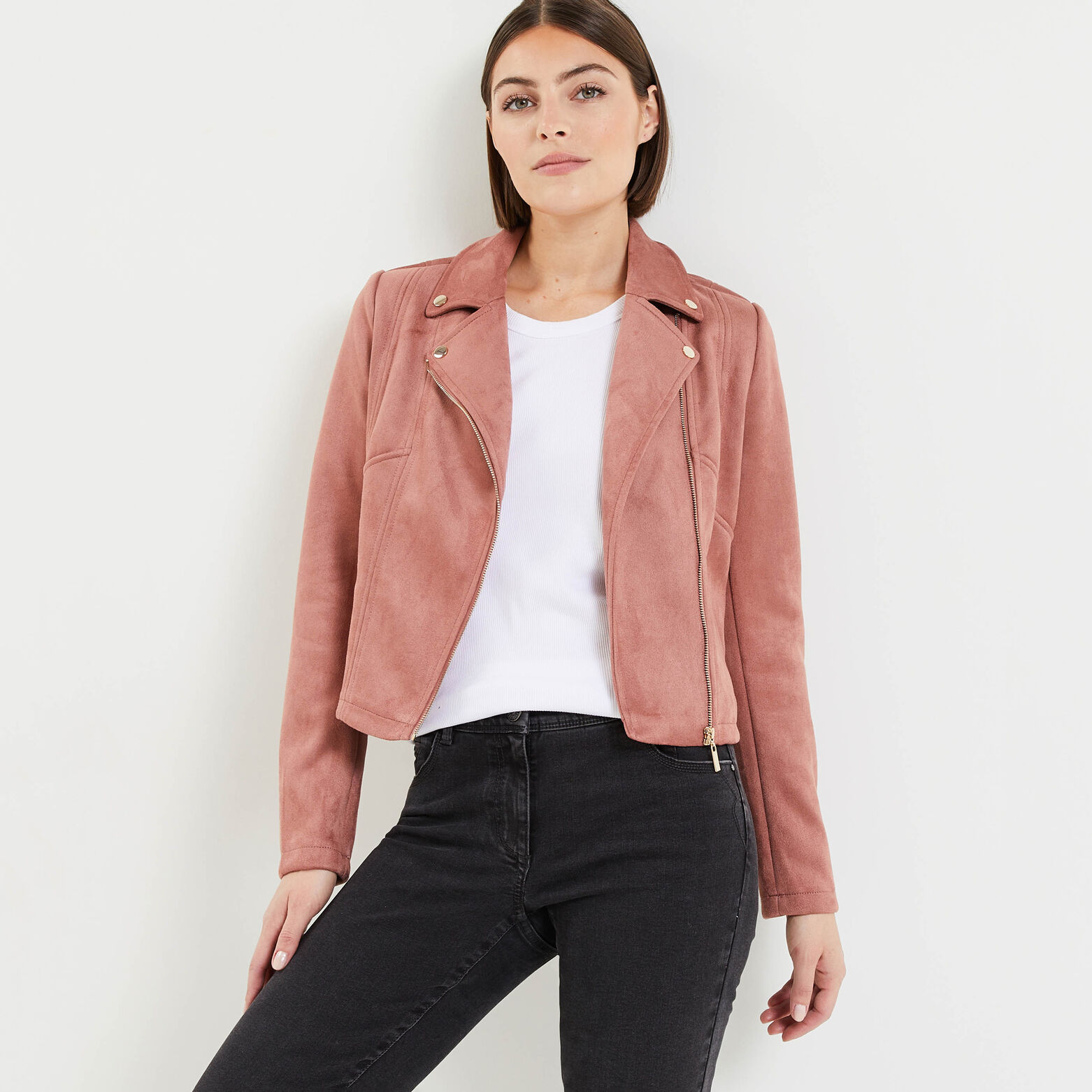 Blouson suedine femme