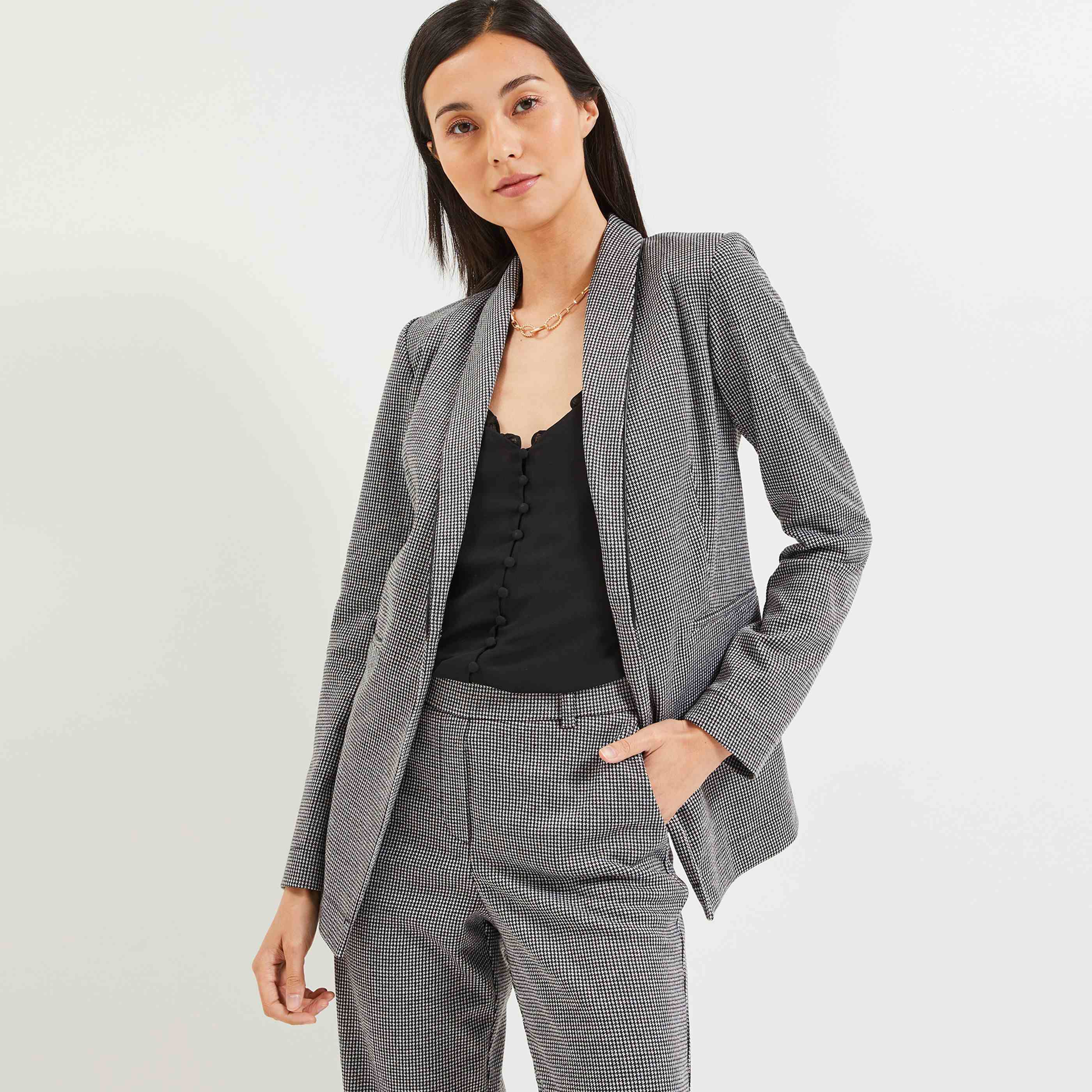 Veste blazer best sale pied de poule