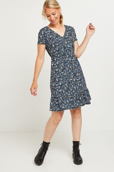 Robe en maille imprimée femme