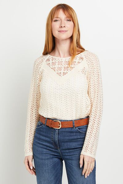 Pull en crochet femme