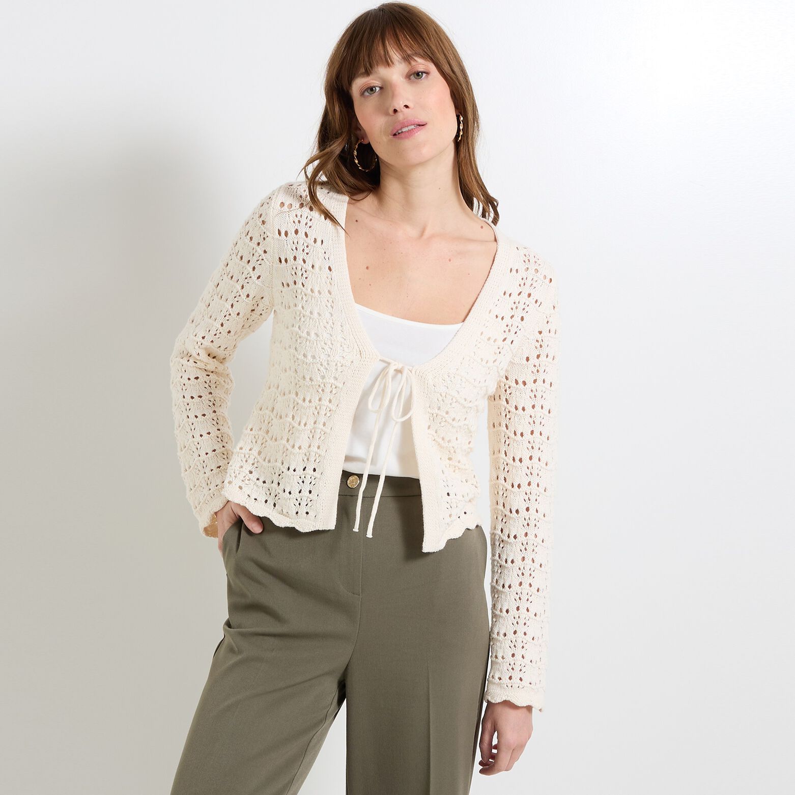 Gilet en crochet femme