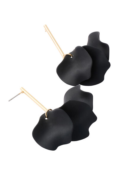 Boucles d'oreilles pétales noirs