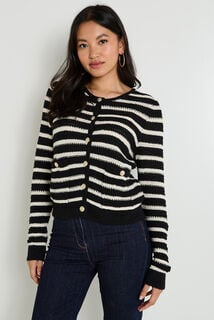Gilet court bicolore femme
