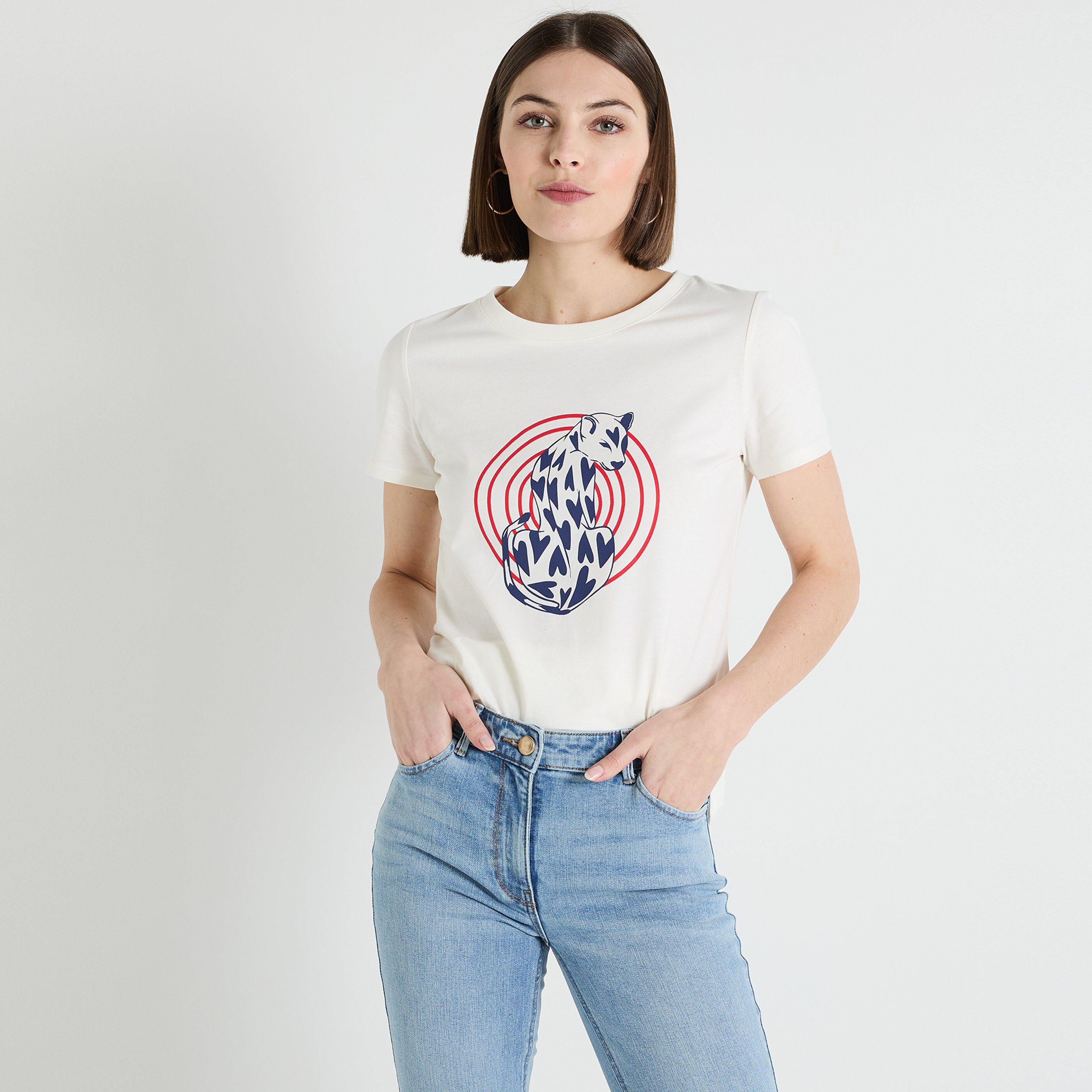 T-shirt col rond femme