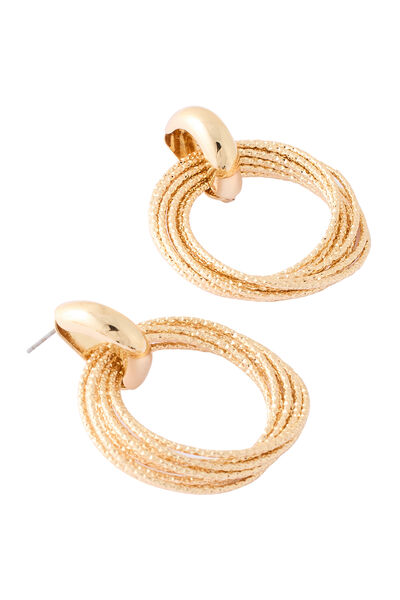 Boucles d'oreilles cercles ciselés 