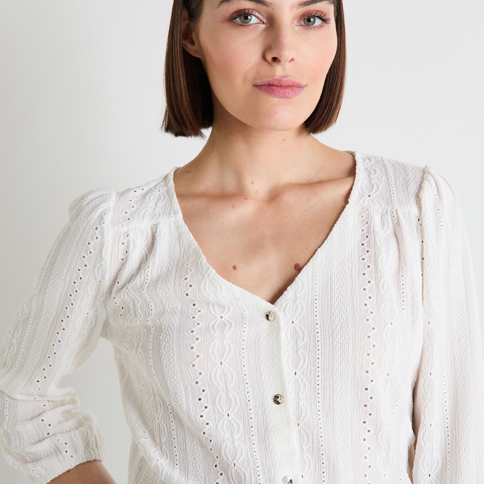 T-shirt col V femme