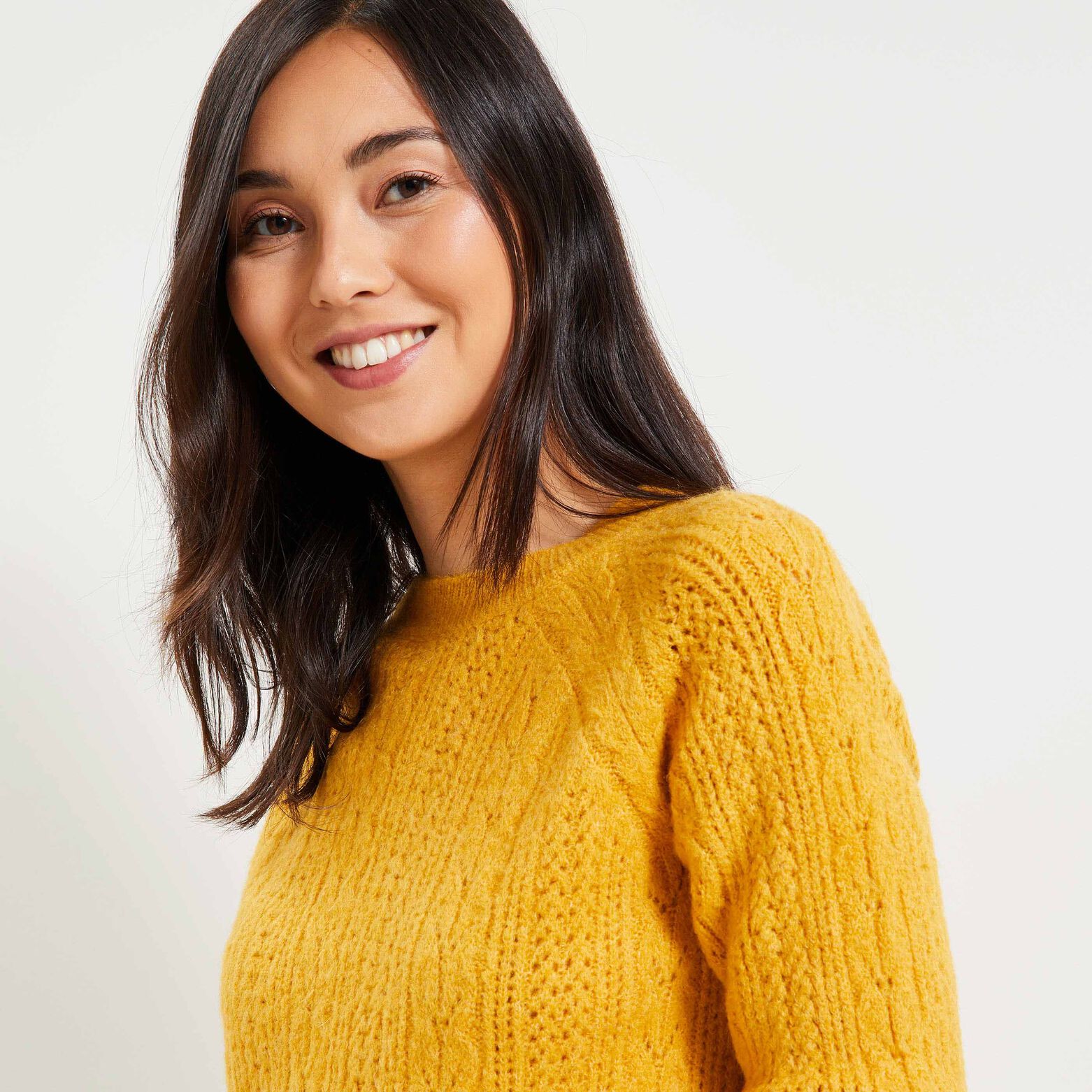 Pull tricot fantaisie femme