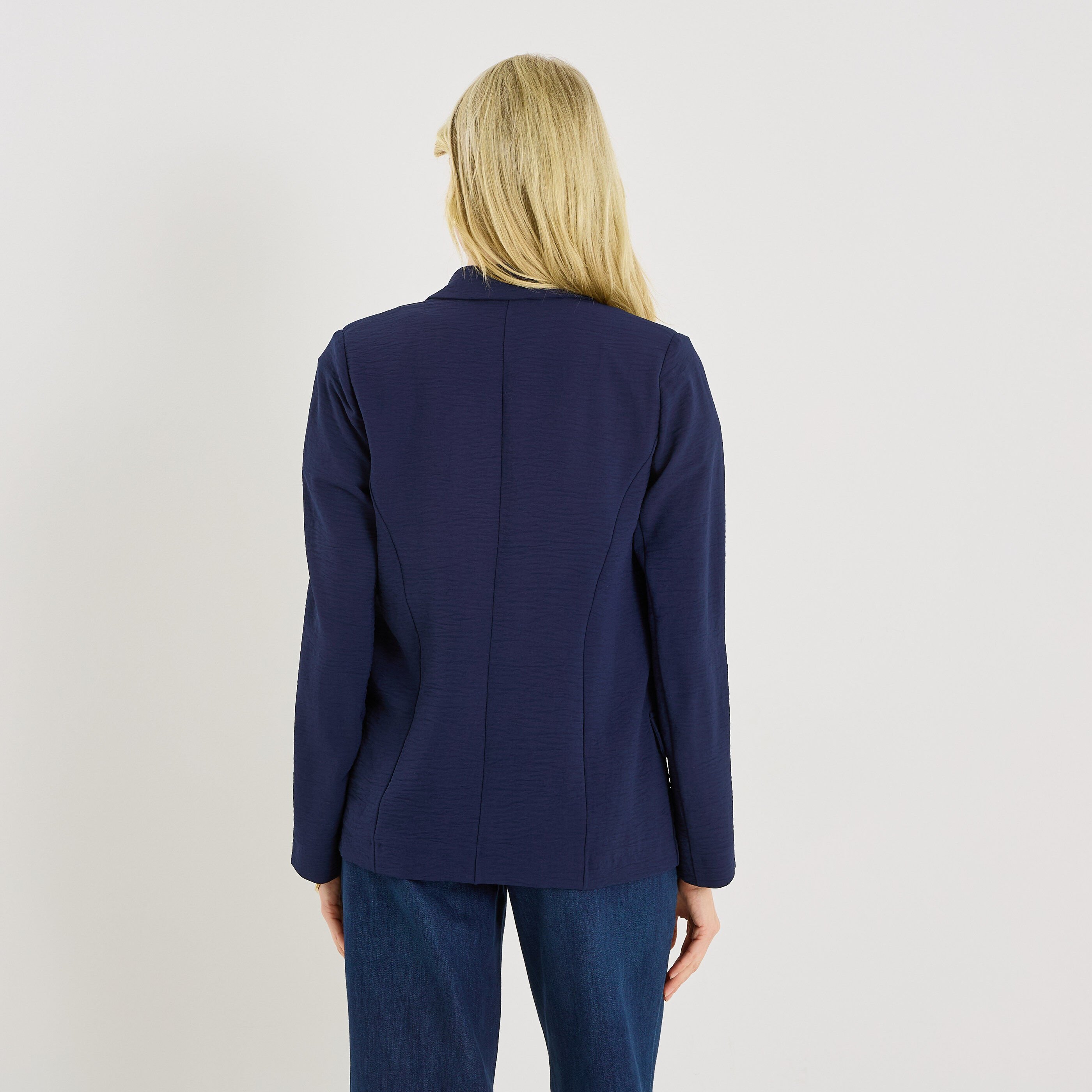 Veste fluide &agrave; col tailleur femme