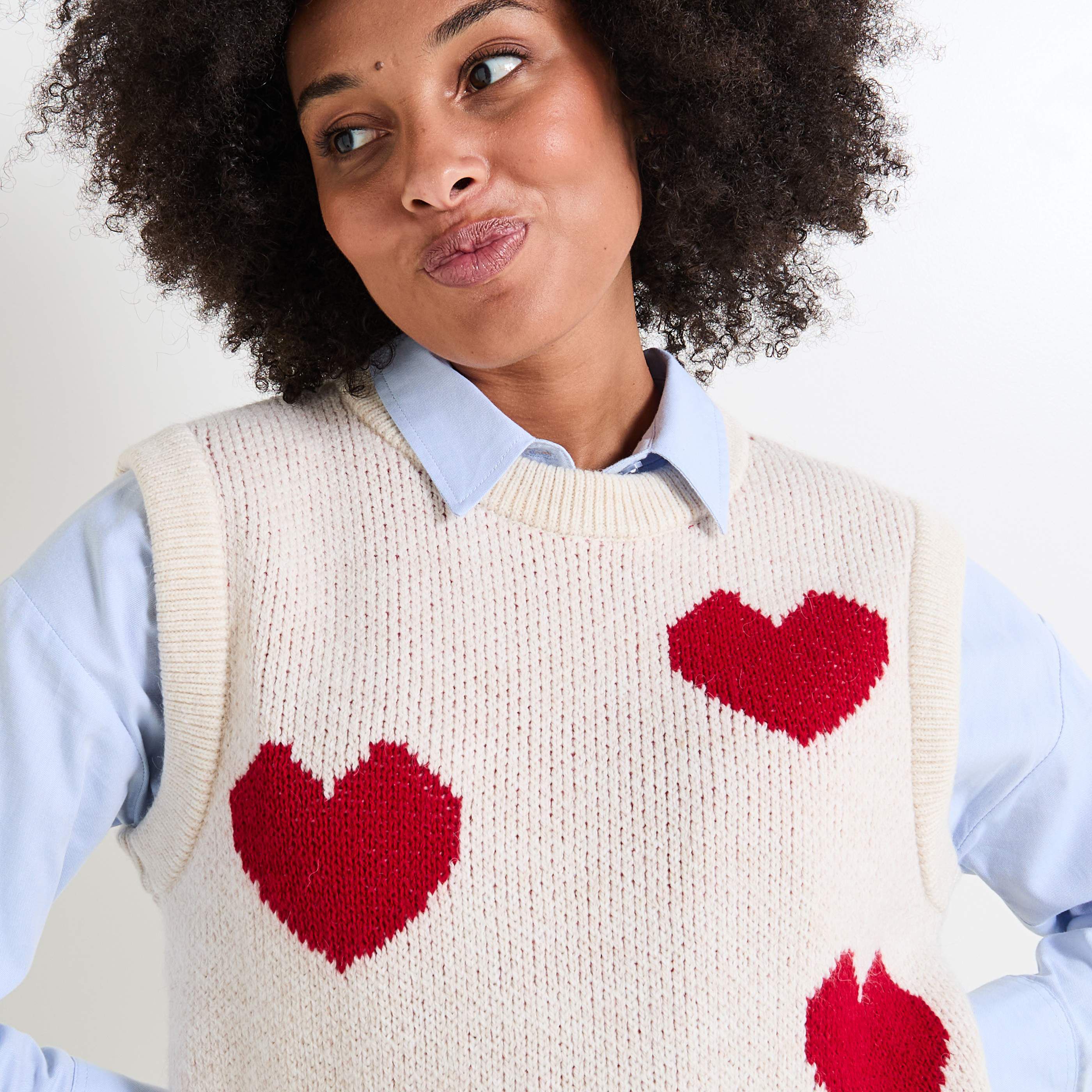 Pull sans manche femme