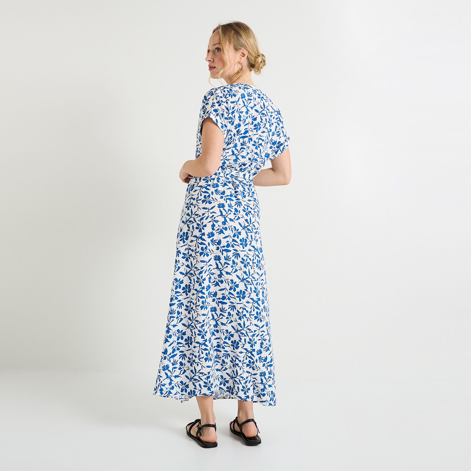 Robe longue imprimée femme