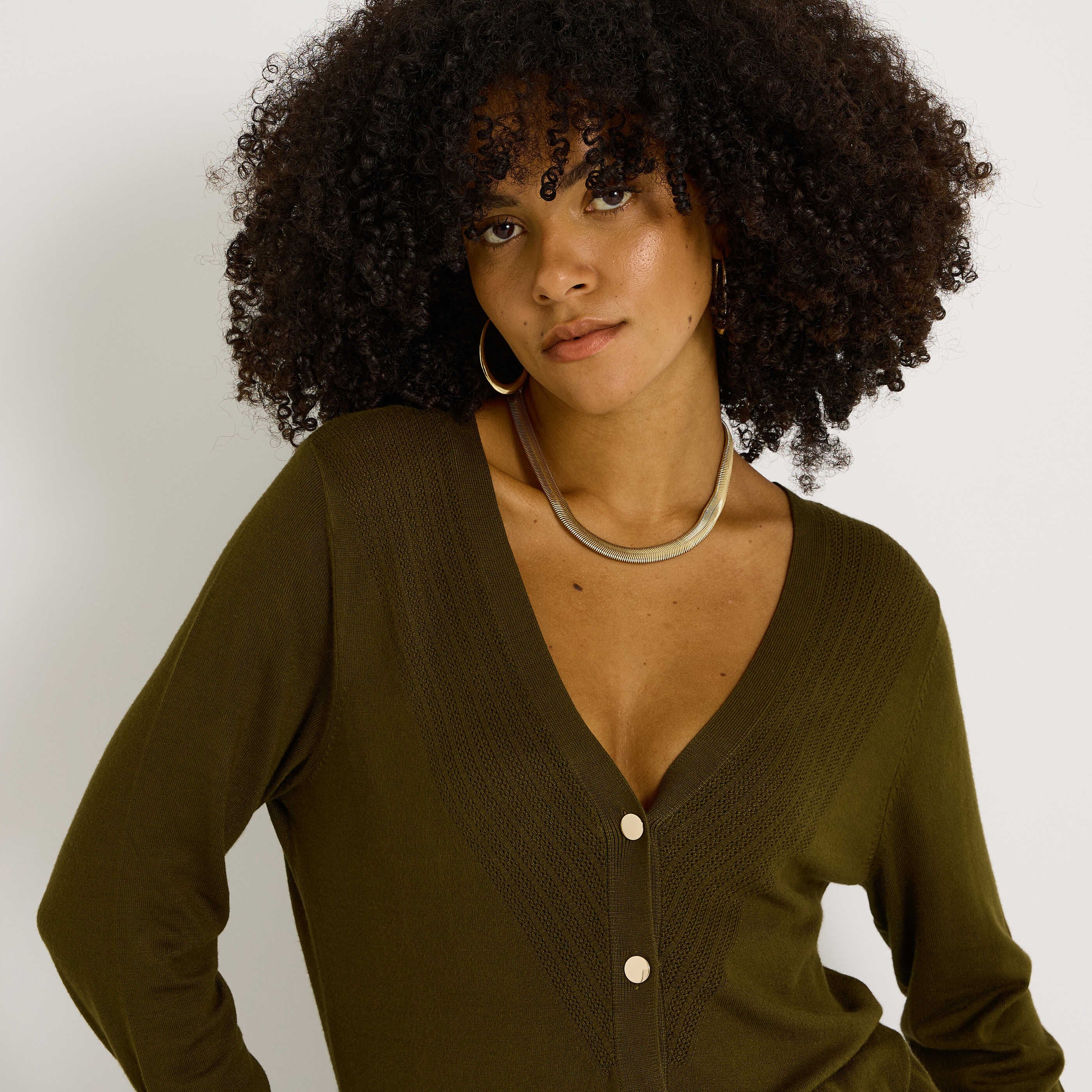 Gilet en maille fine femme