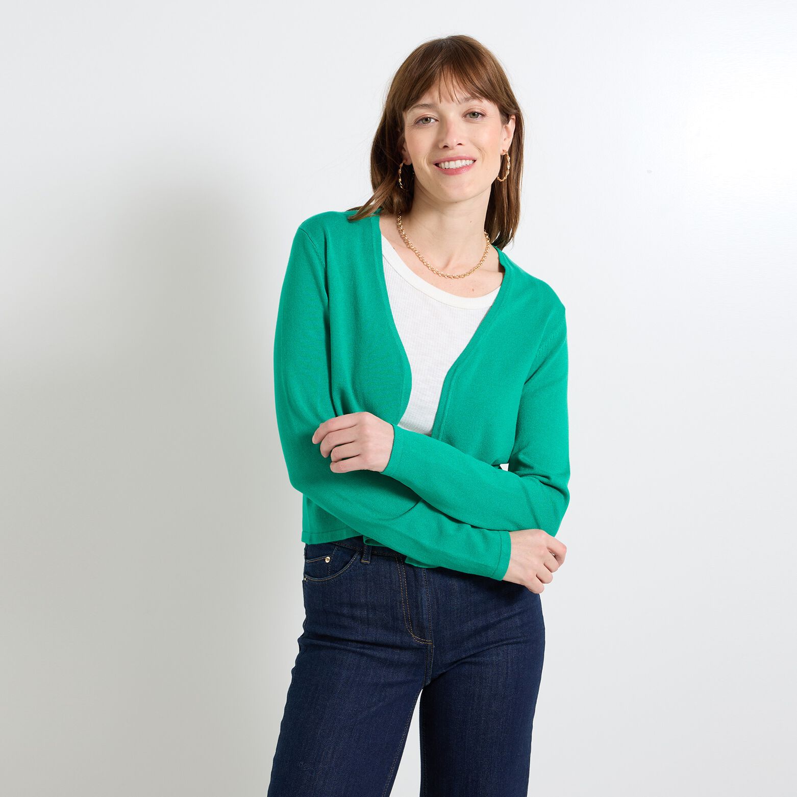 Gilet col V femme