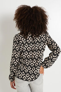 Blouse imprimée à col chemise femme
